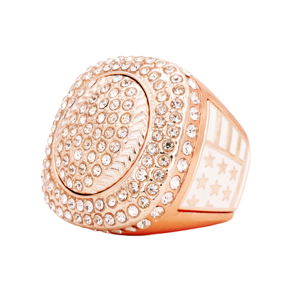 GEN25A Rose Gold All Stones Ring