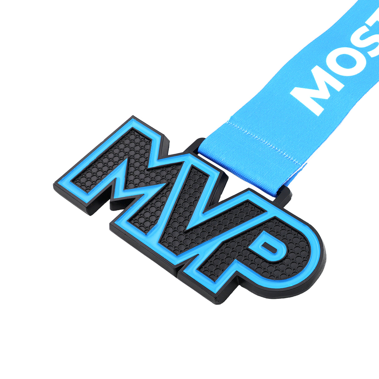 MED25 MVP 4" Medal - Black&Electric