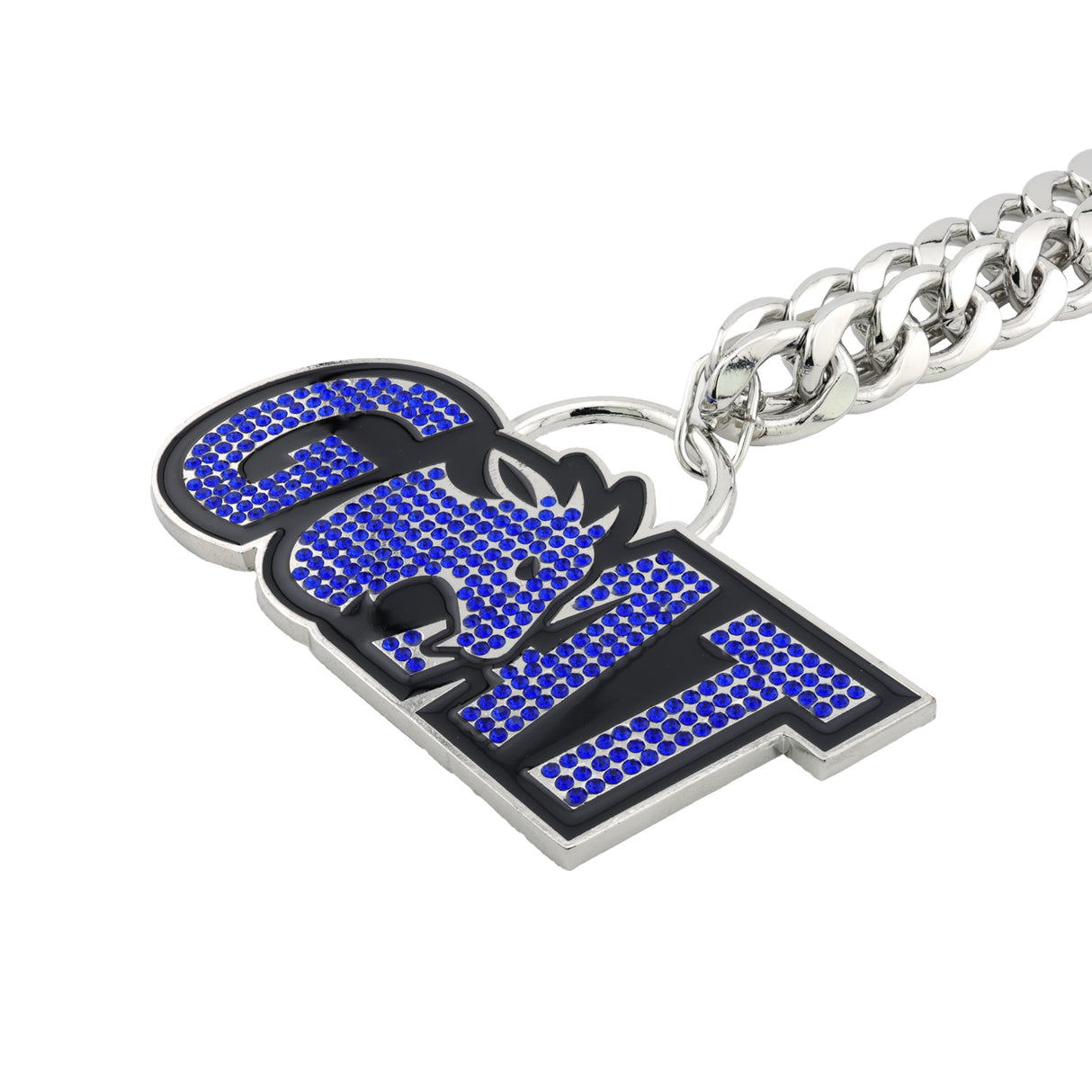 Goat Stone Chain Silver&Blue