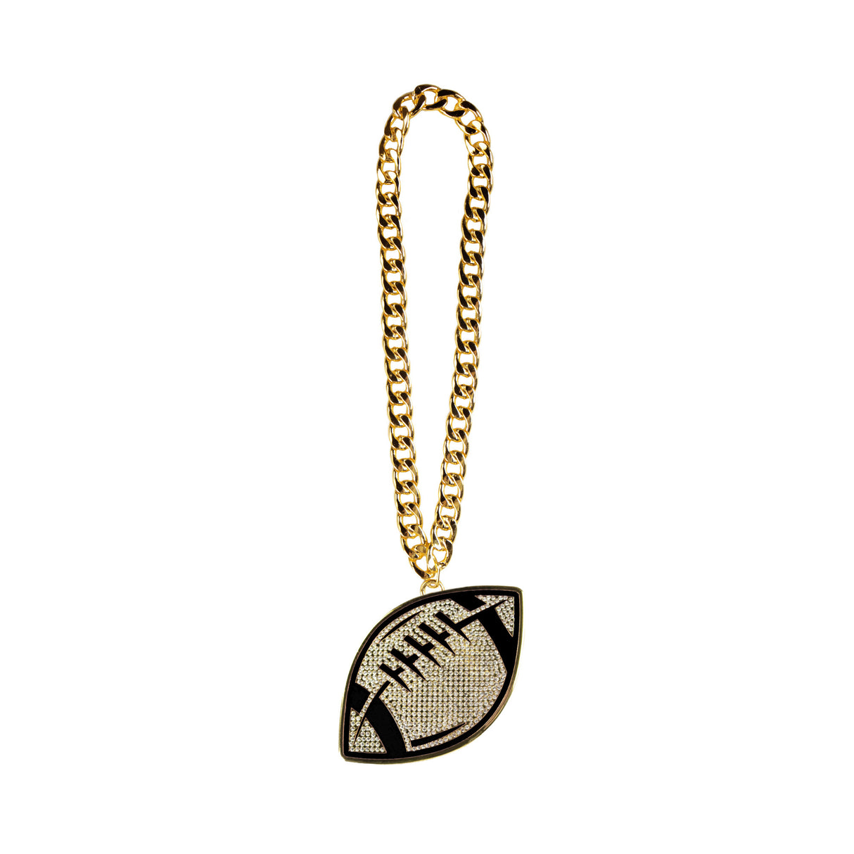 Football Stone Chain Black/Gold