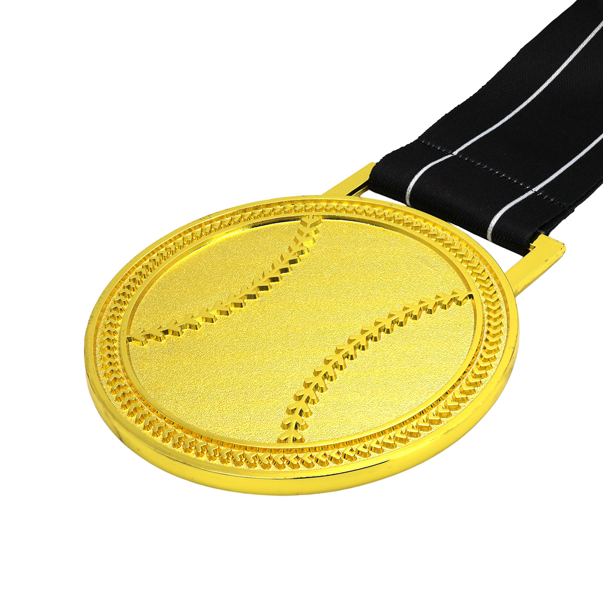 MED27 3'' Gold/Black&White Baseball Medal