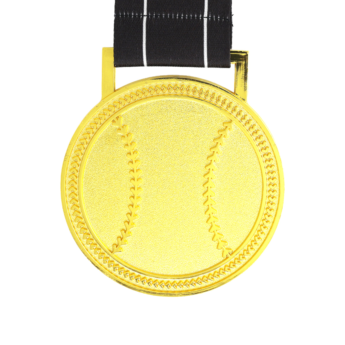 MED27 3'' Gold/Black&White Baseball Medal