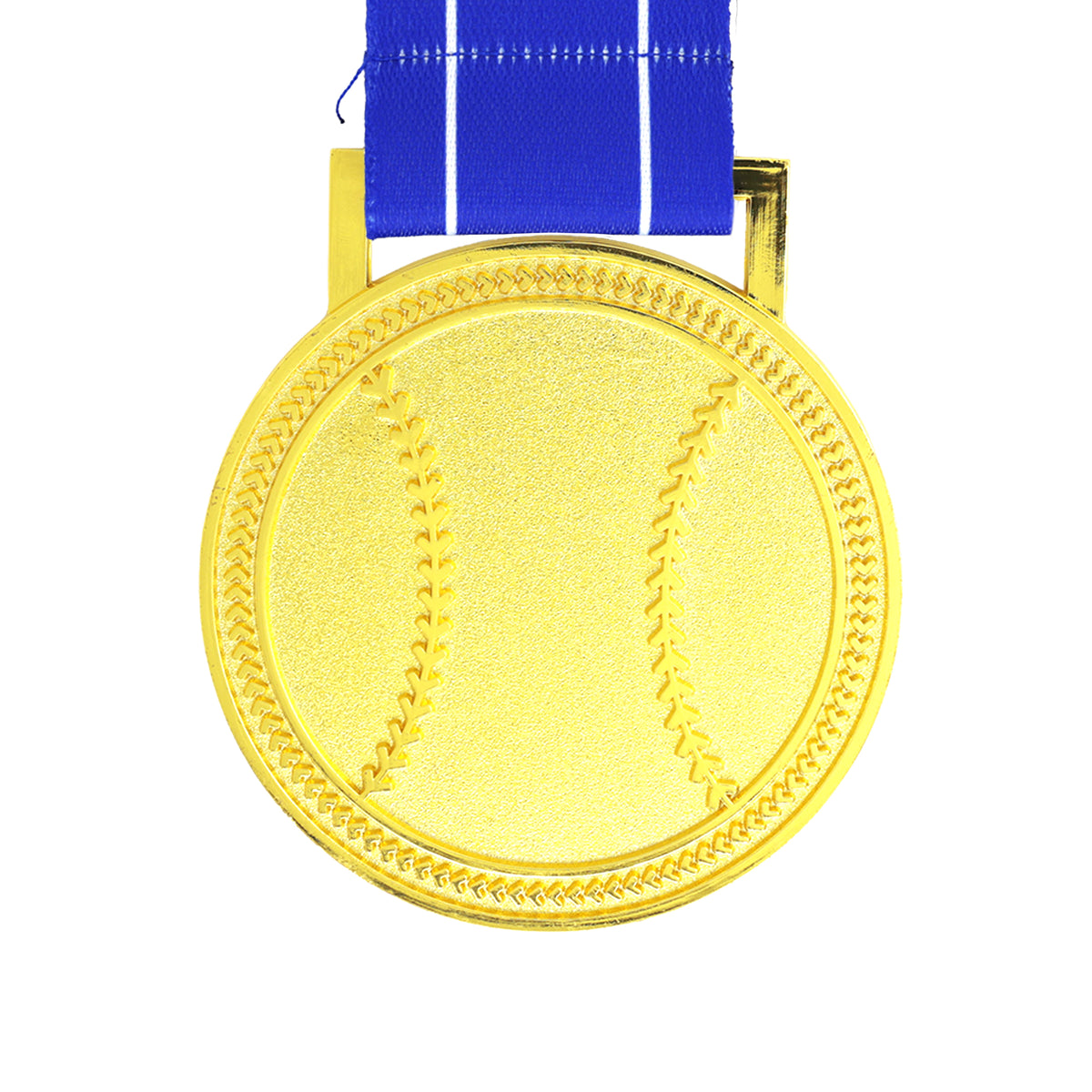 MED27 3'' Gold/Blue&White Baseball Medal