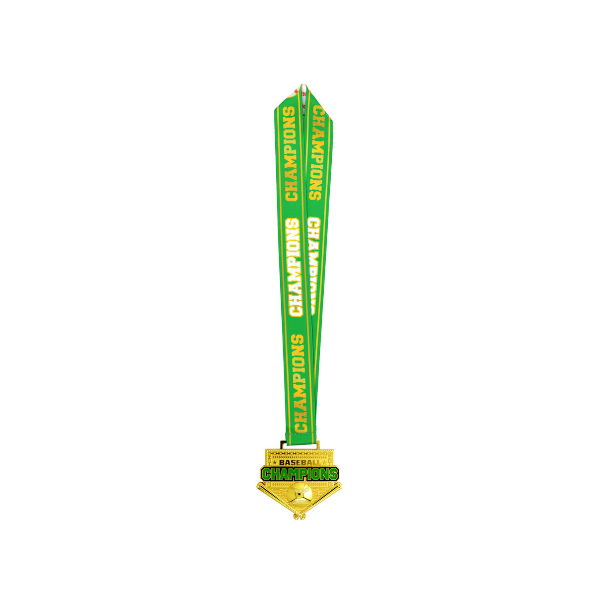 MED26 4'' Baseball Gold&Green Champions Medal