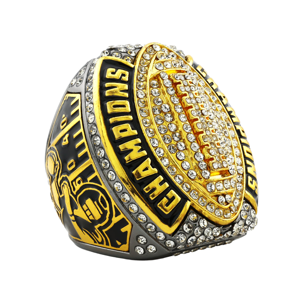 Football26A Gunmetal&Gold Champions Ring