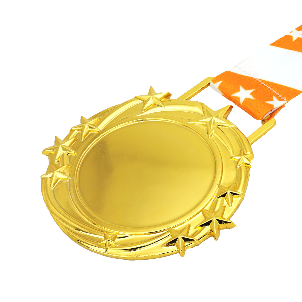 Med26 3.25" Blank Star Medal Gold&Orange