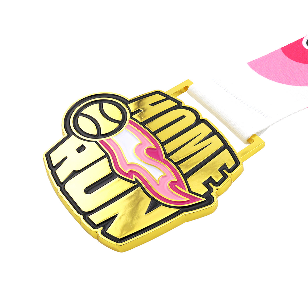 MED27 Home Run Medal Gold&Pink