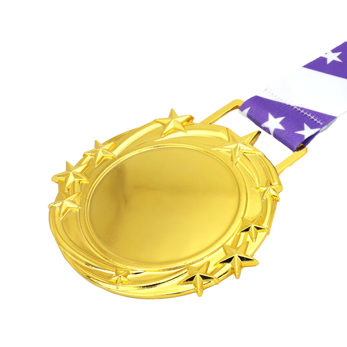 Med26 3.25" Blank Star Medal Gold&Purple