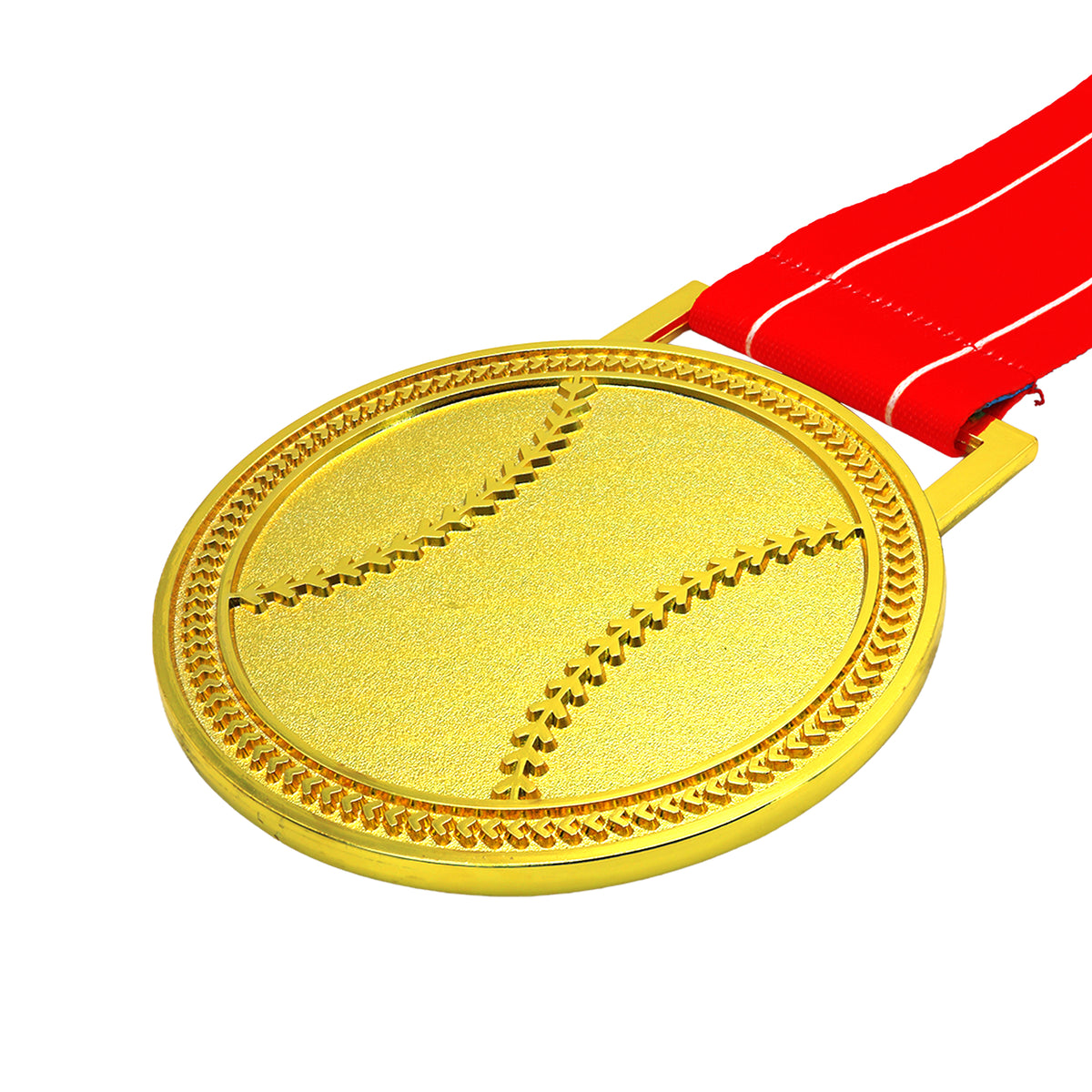 MED27 3'' Gold/Carolina&Red Baseball Medal