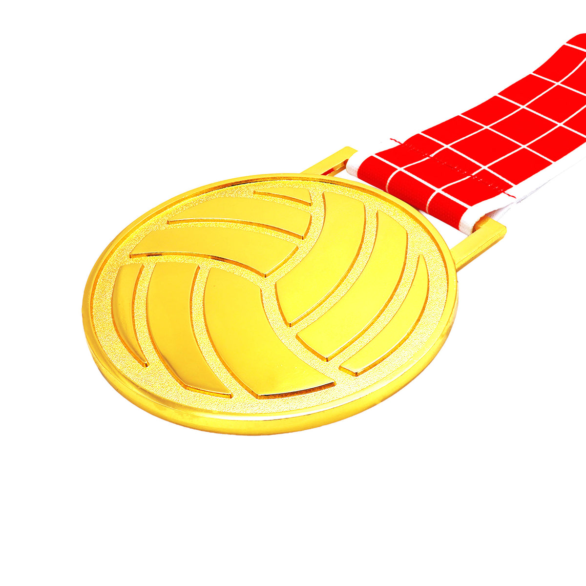 MED27 3'' Gold/Red&White Volleyball Medal