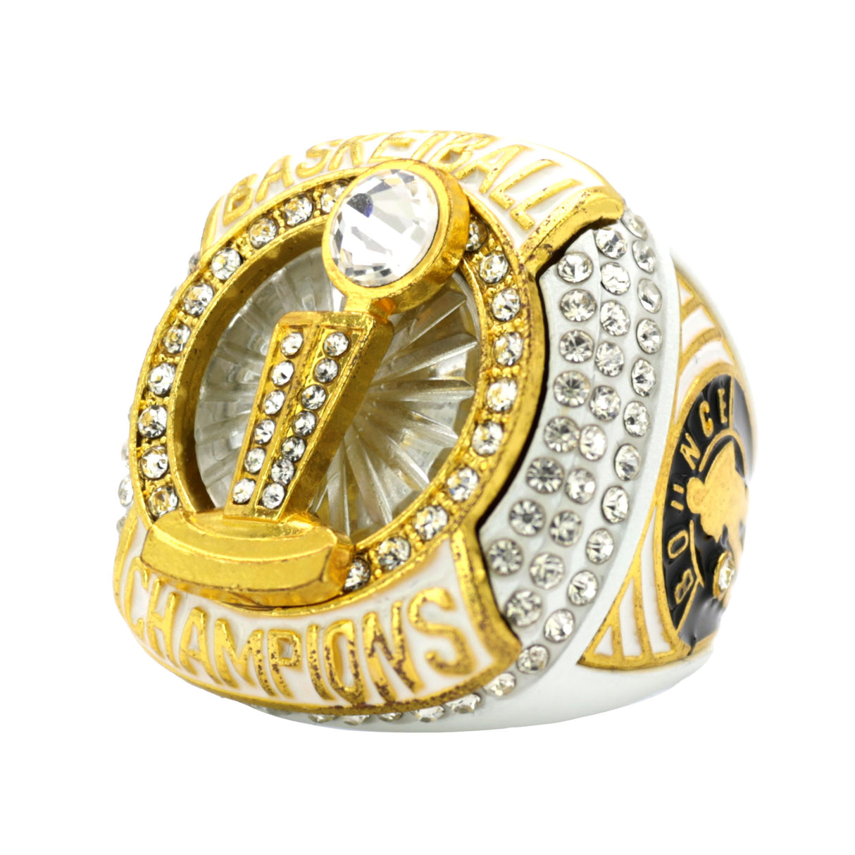 Basketball25 White Champions Ring