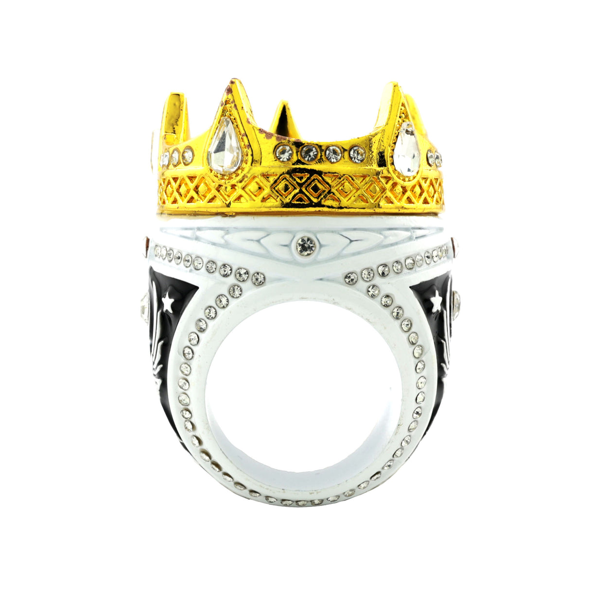 Crown26 White&Gold Ring