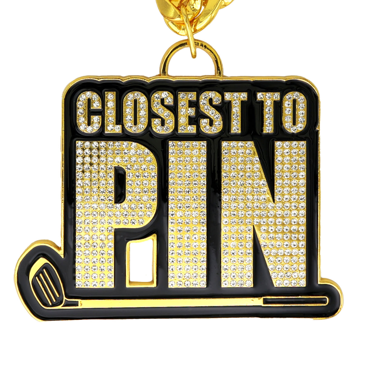 Golf25 Closest To Pin Gold Stone Chain