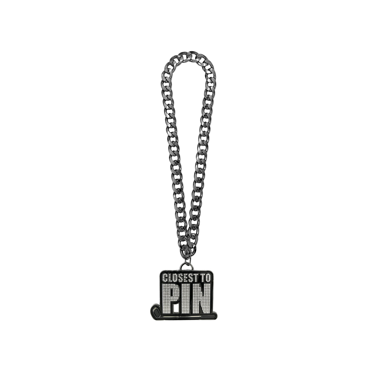Golf25 Closest To Pin Gunmetal Stone Chain