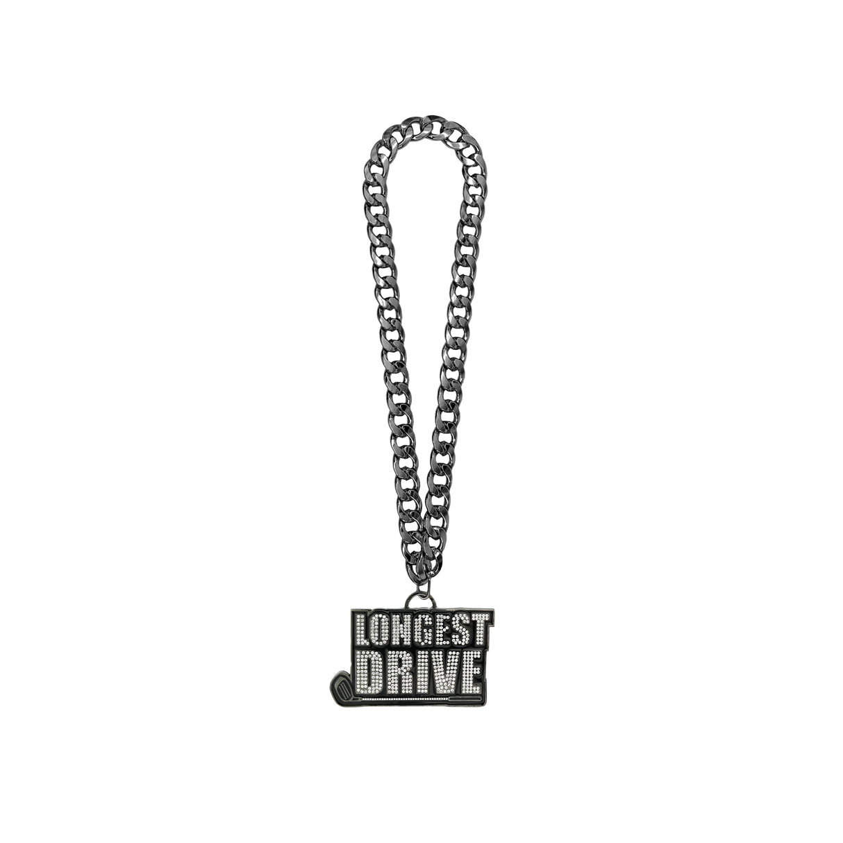 Golf25 Longest Drive Gunmetal Stone Chain