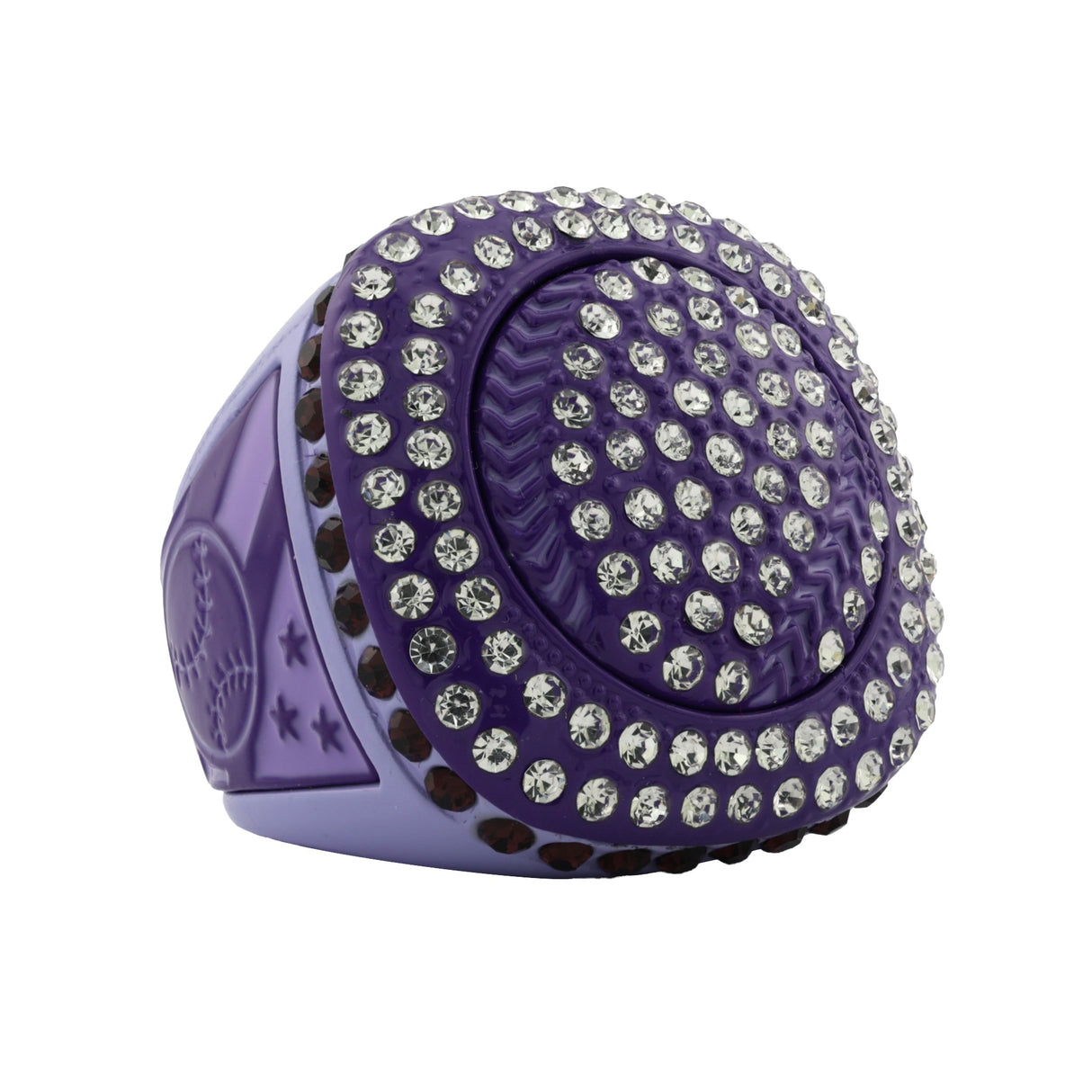 GEN25A Purpleout All Stones 2 Ring
