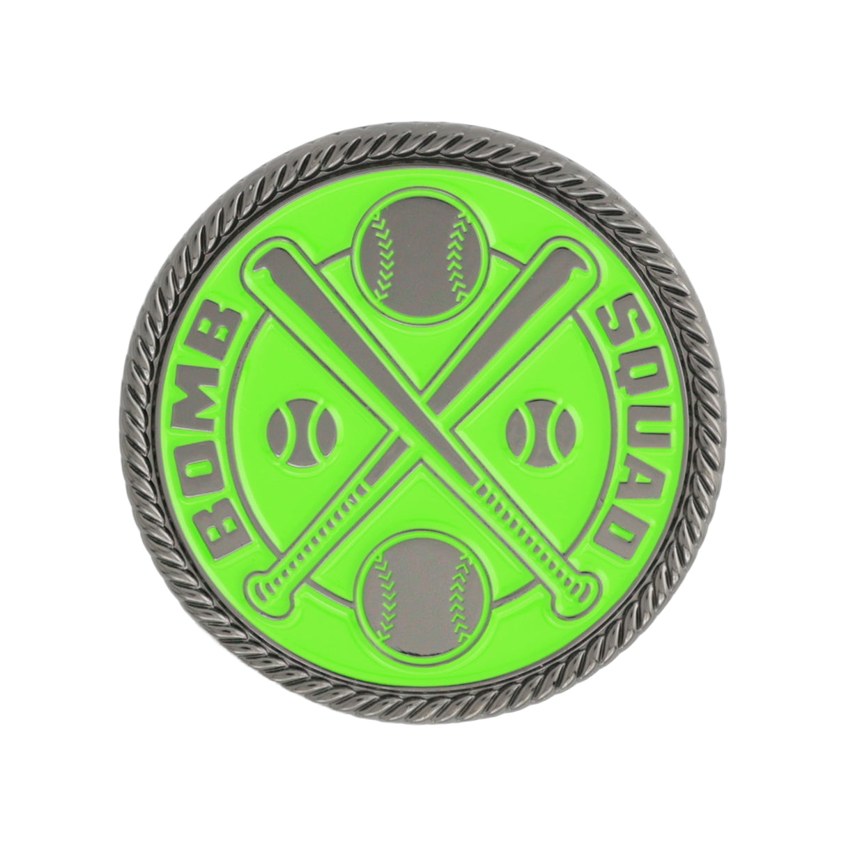 Bomb Squad Green & Black Coin