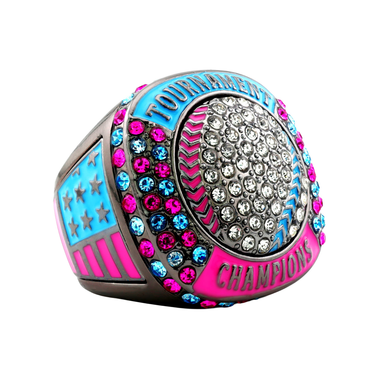 GEN25A Gunmetal/Blue&Pink Tournament Champions Ring