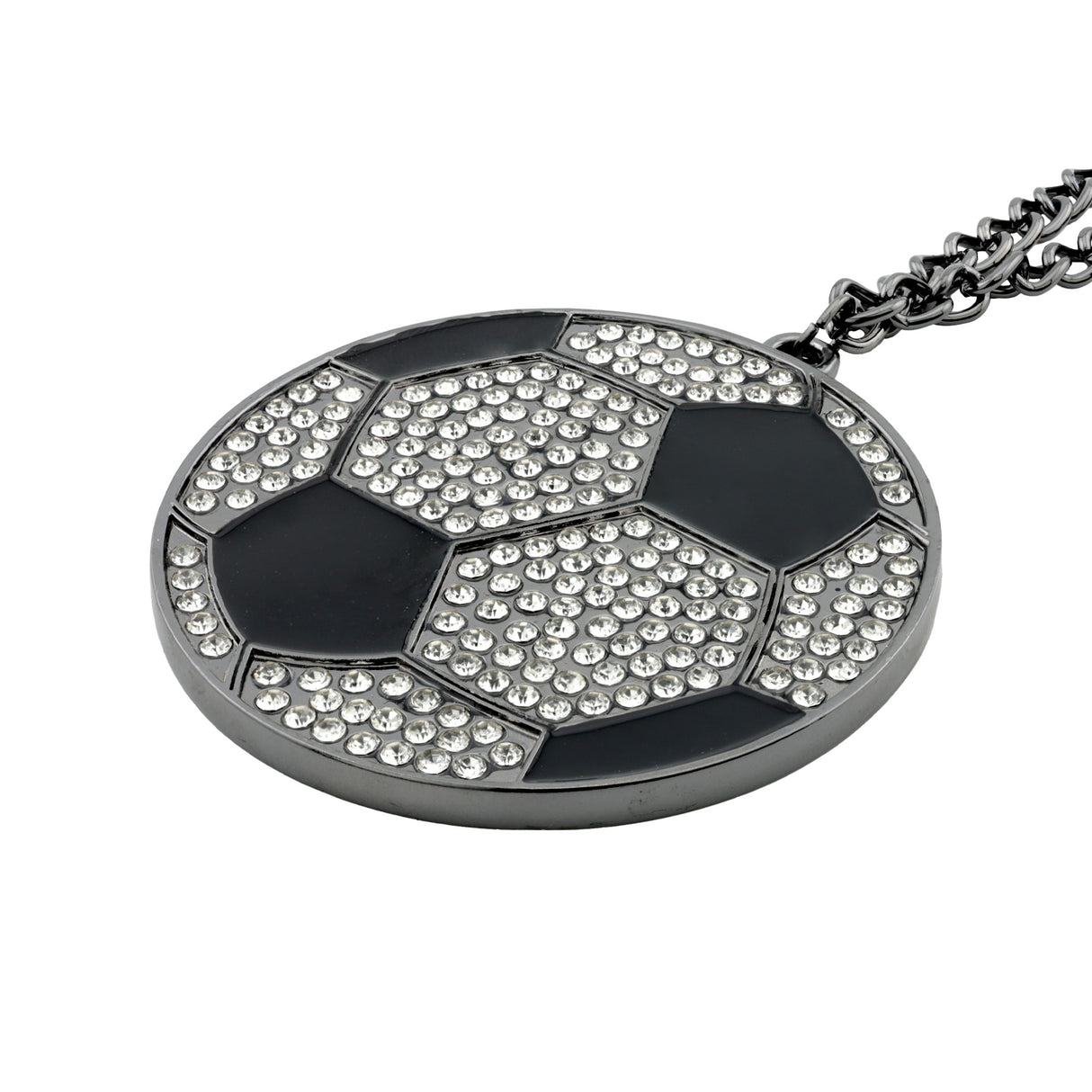 MED2 Soccer Bling Medal Gunmetal