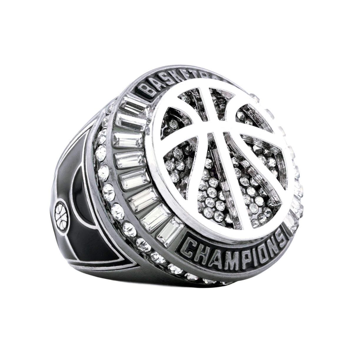 Basketball27B Gunmetal&Platinum Champions Ring