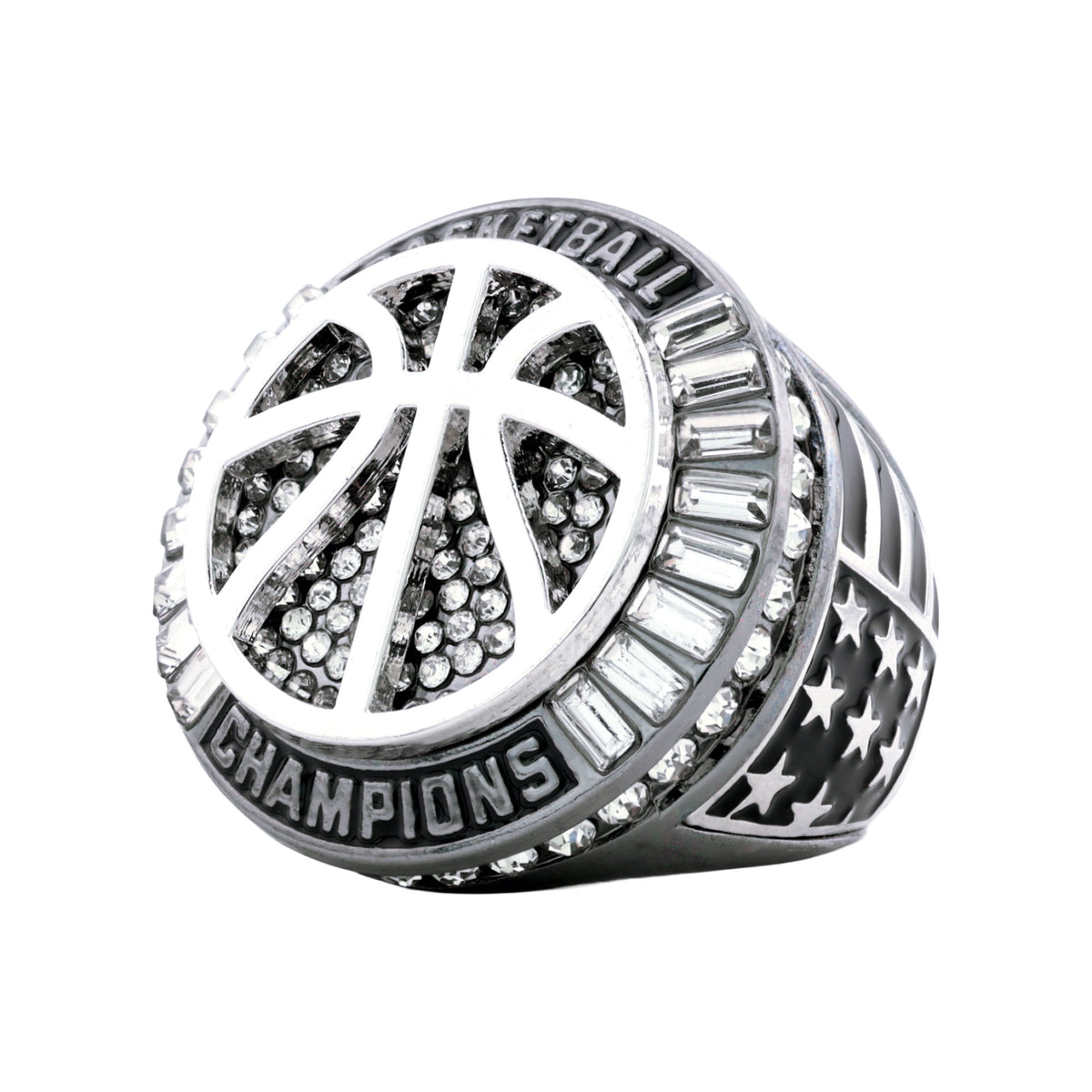 Basketball27B Gunmetal&Platinum Champions Ring