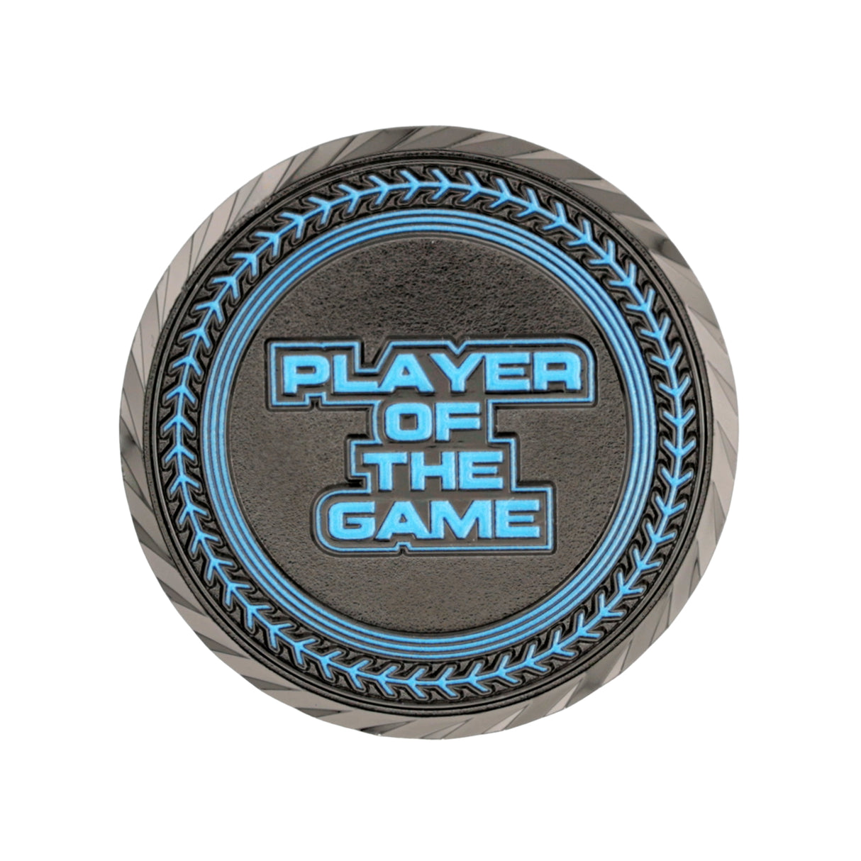 GEN2 2" Black&Blue Player Of The Game Coin