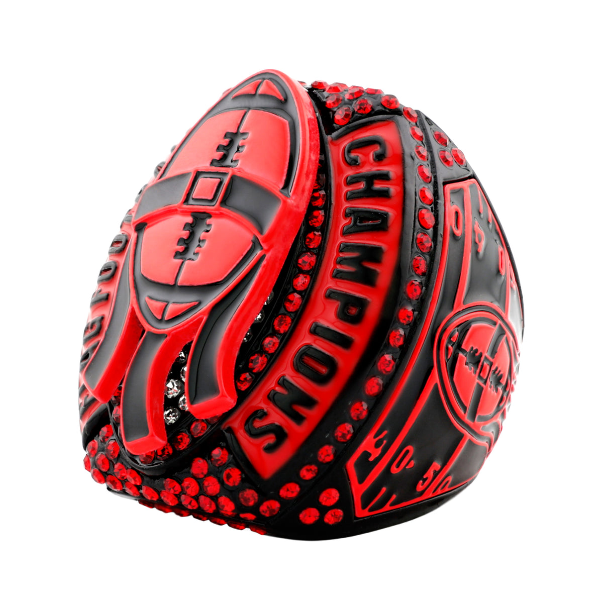 Football26A Flag Football Red&Black Champions Ring