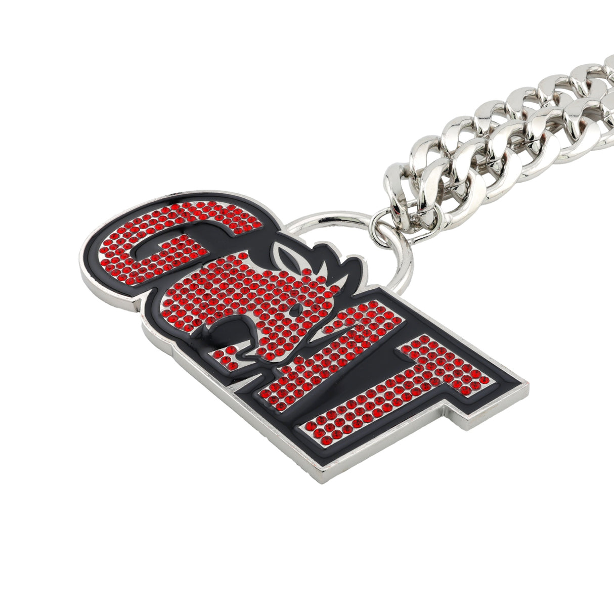 Goat Stone Chain Silver&Red