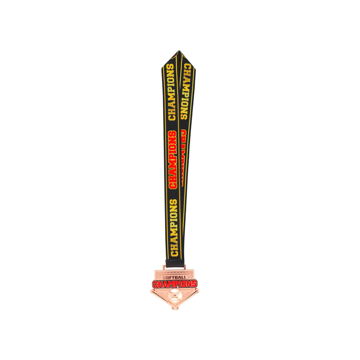 MED26 4'' Softball Rosegold Champions Medal