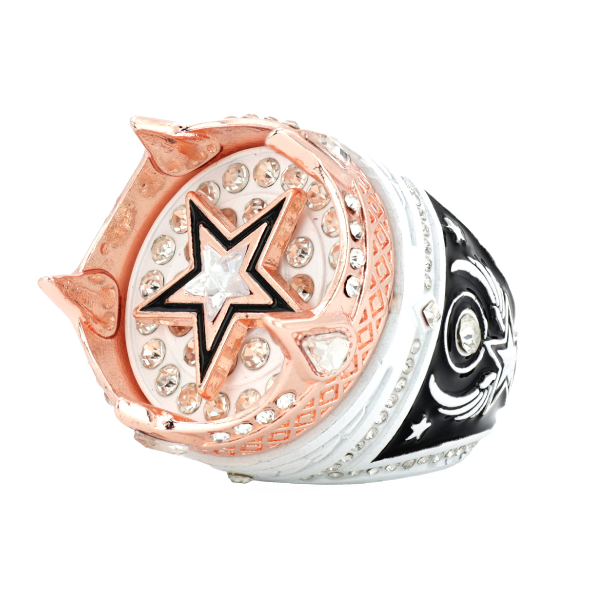 Crown26 White&Rose Gold Ring