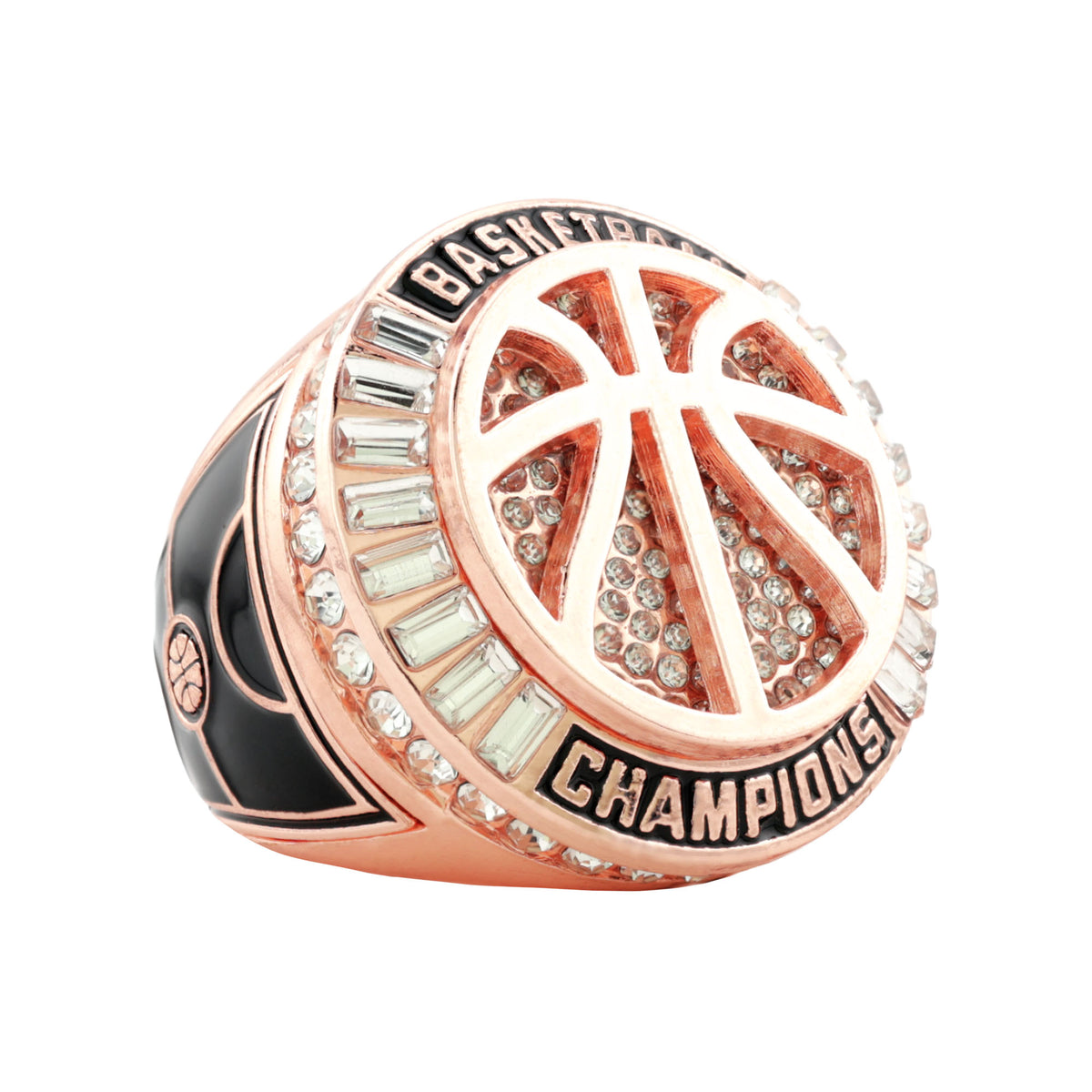 Basketball27B Rose Gold&Black Champions Ring