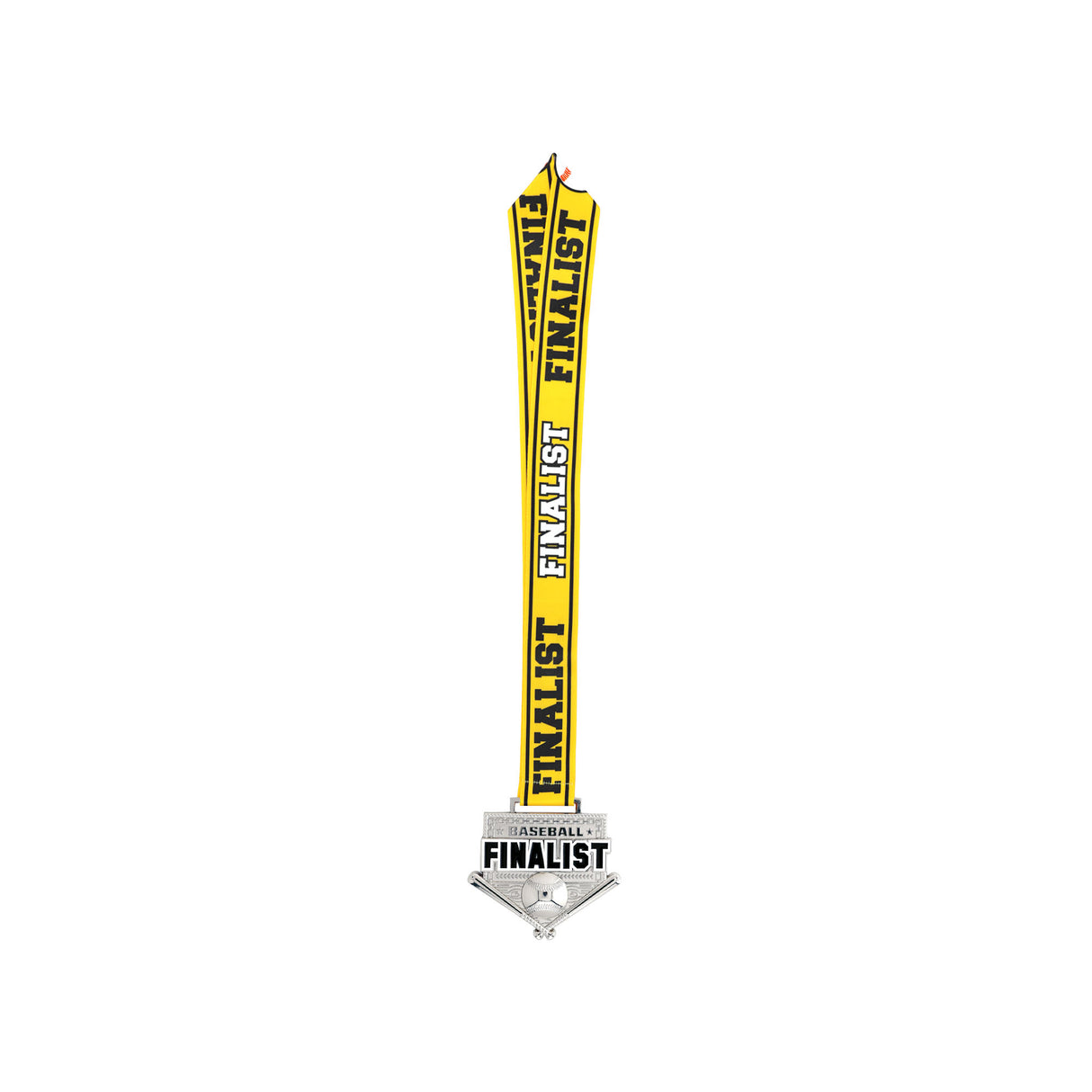 MED26 4'' Baseball Silver&Yellow Finalist Medal