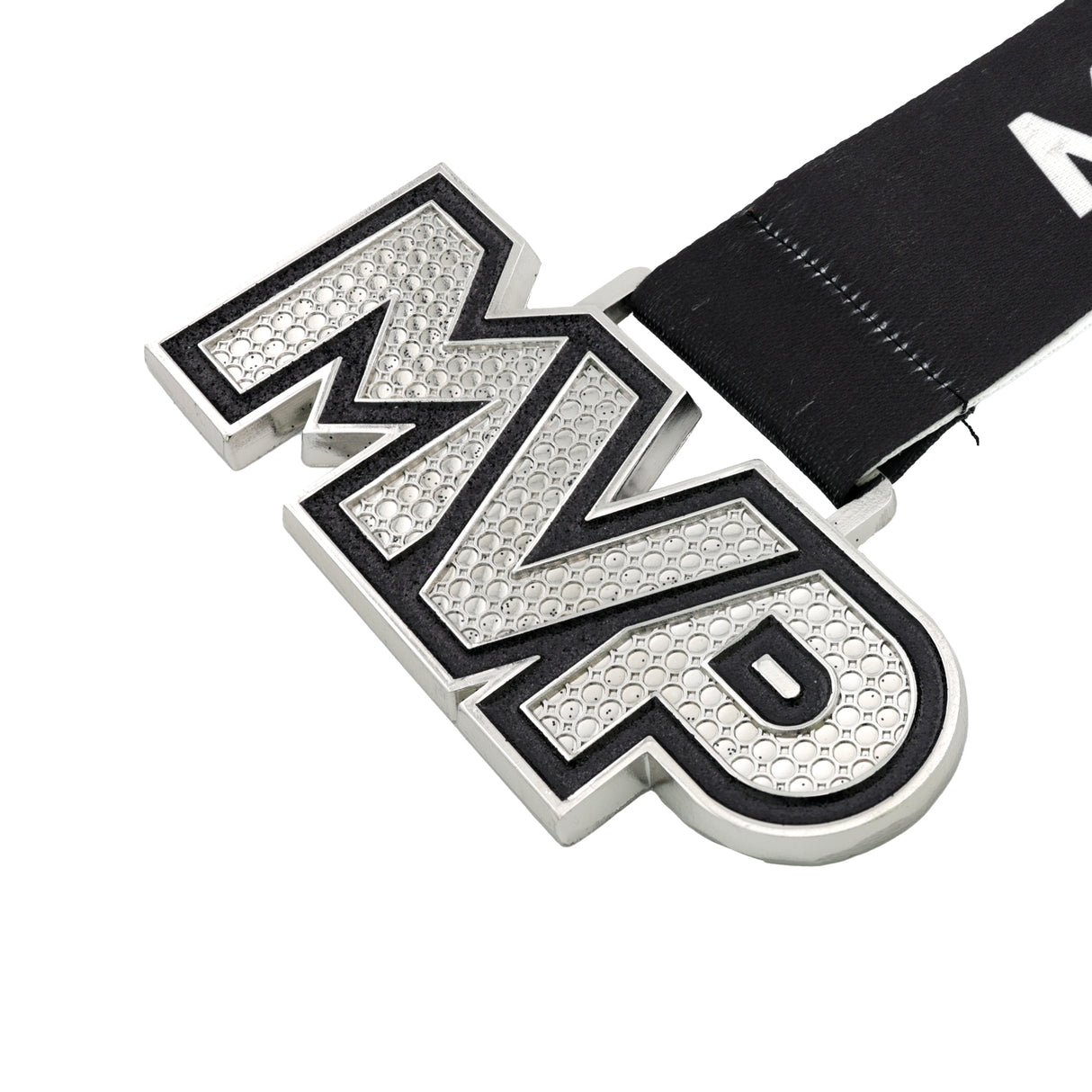 MED25 MVP 4" Medal - Silver/Black Matte