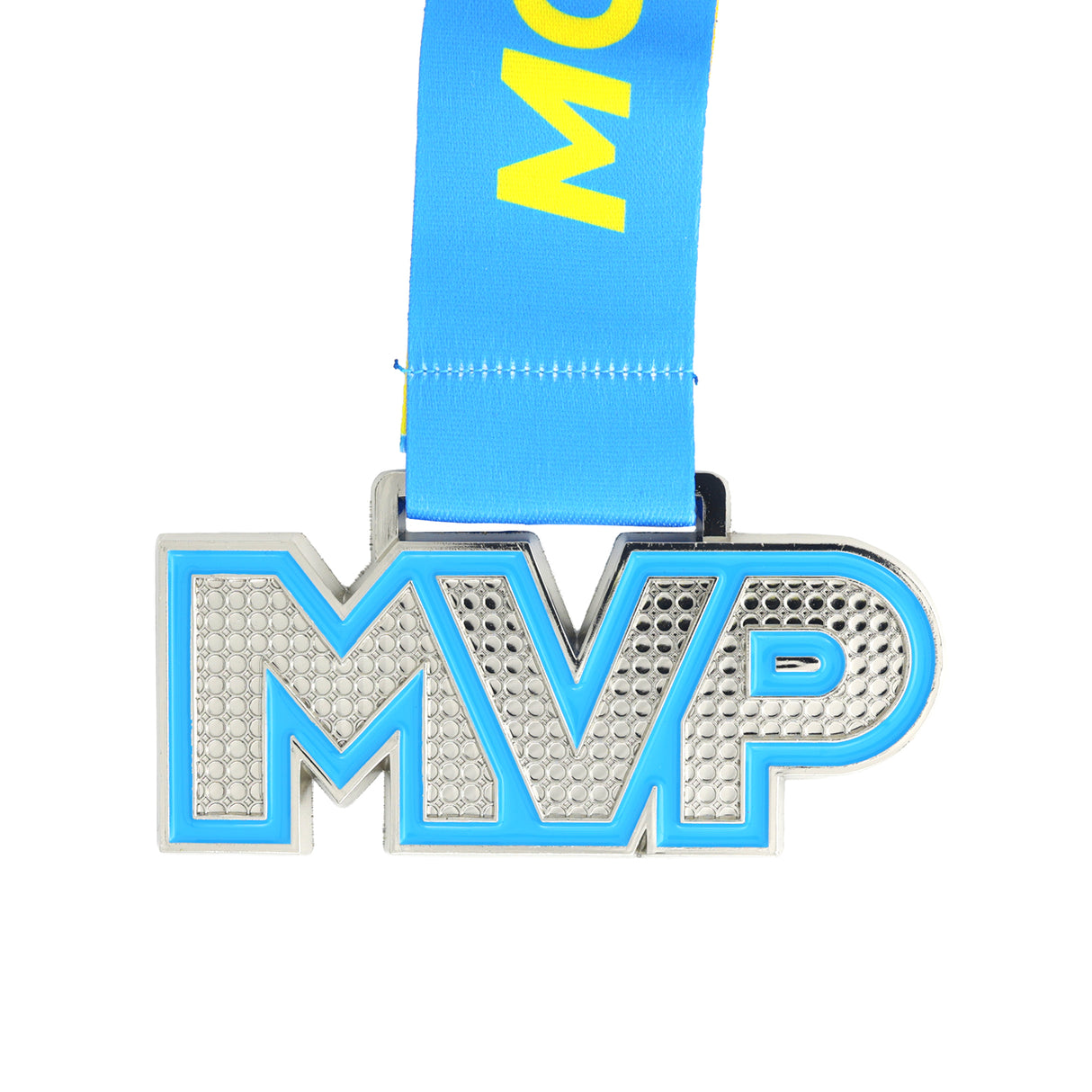 MED25 MVP 4" Medal - Silver&Electric