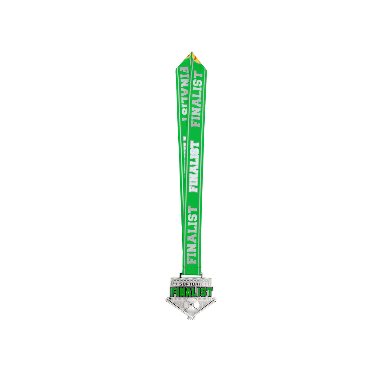 MED26 4'' Softball Silver&Green Finalist Medal