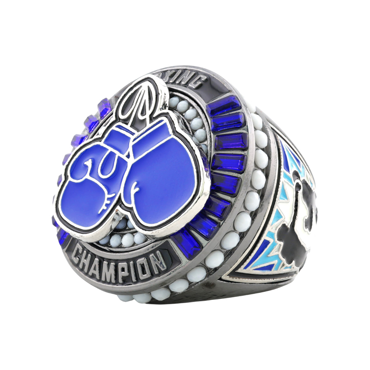 Boxing27 Gunmetal&Blue Champions Ring