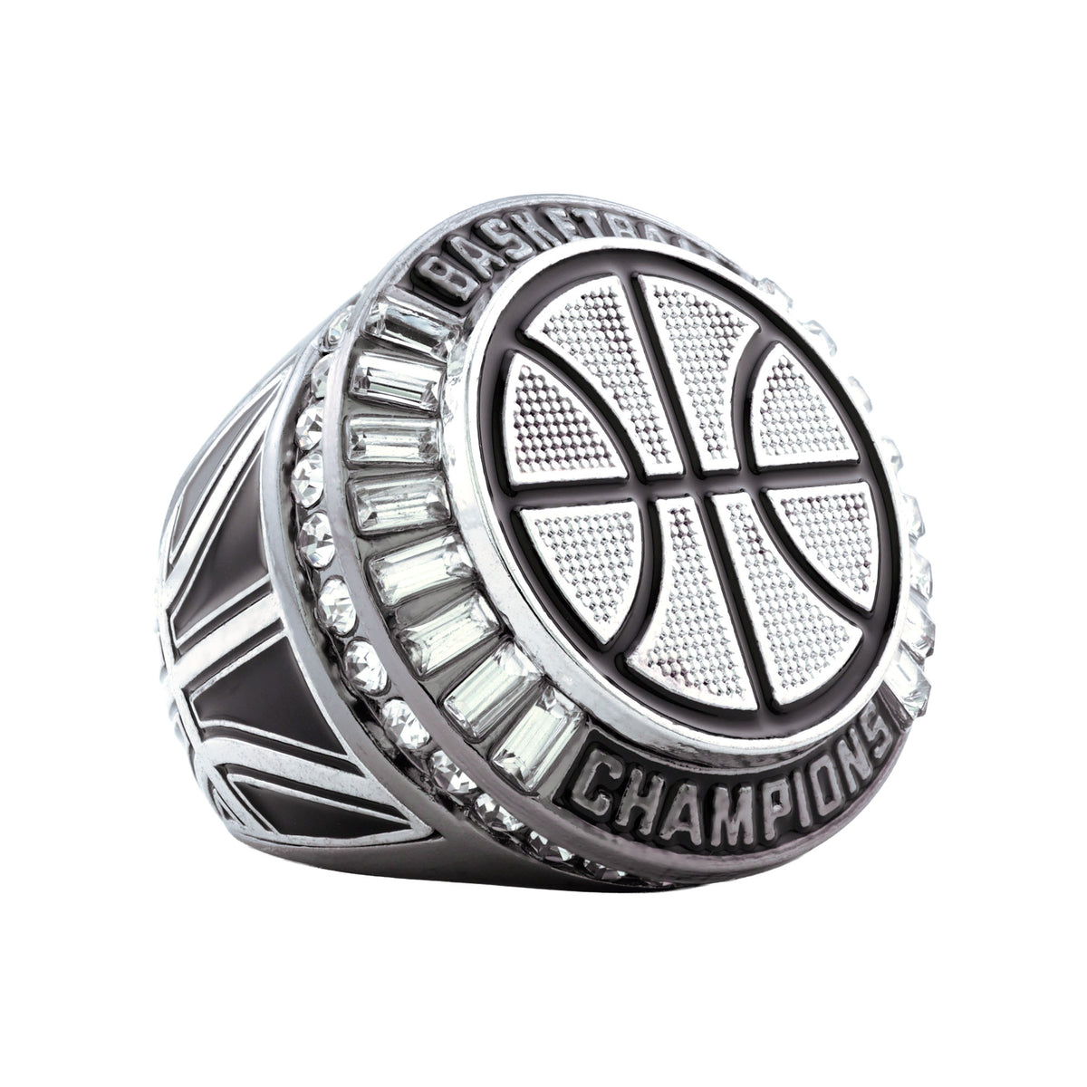 Basketball27A Gunmetal&Platinum Champions Ring