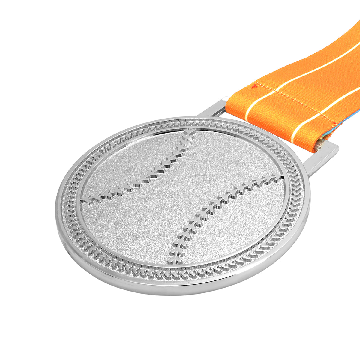 MED27 3'' Silver/Tropic&White Baseball Medal