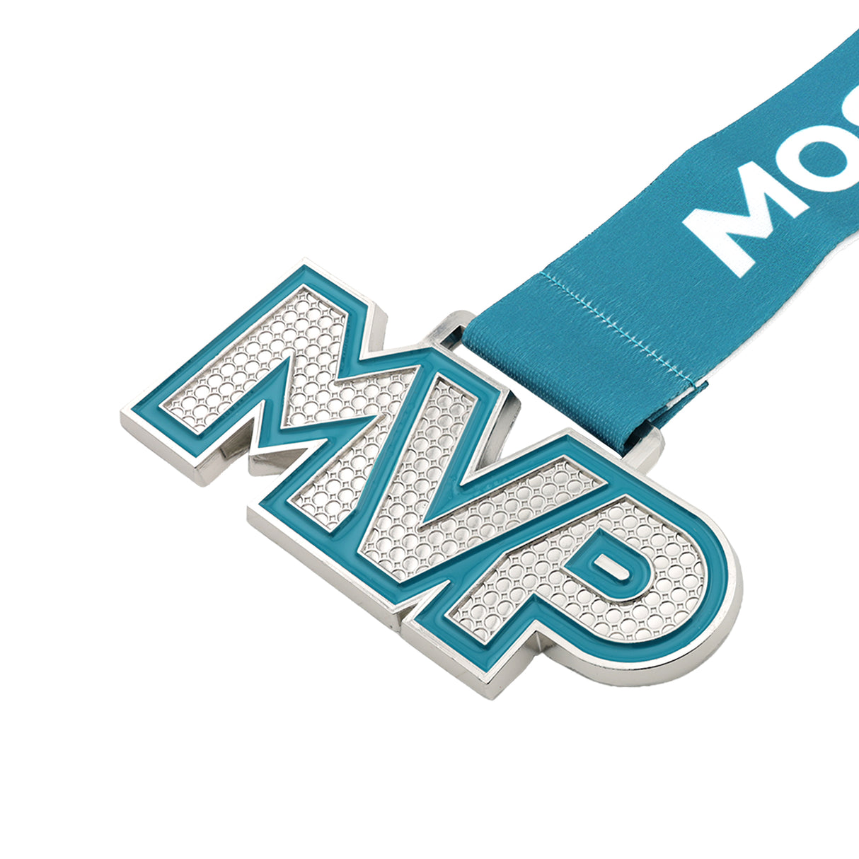 MED25 MVP 4" Medal - Silver&Teal