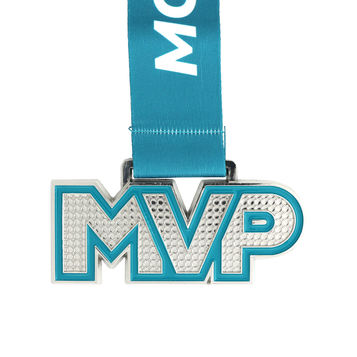 MED25 MVP 4" Medal - Silver&Teal