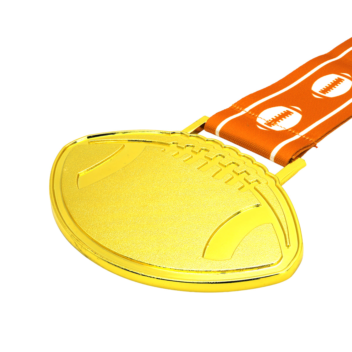 MED27 4'' Gold/Texas&White Football Medal