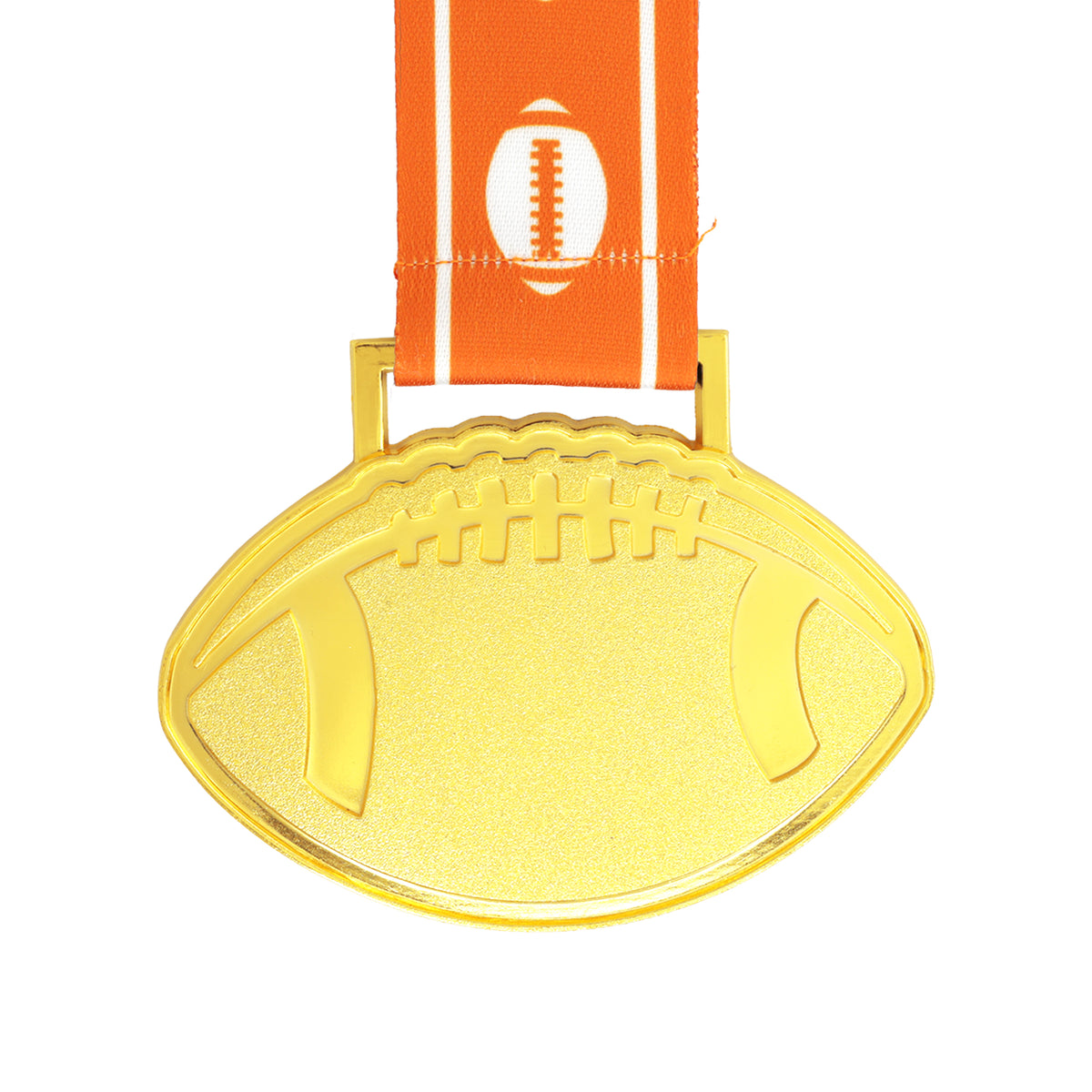 MED27 4'' Gold/Texas&White Football Medal