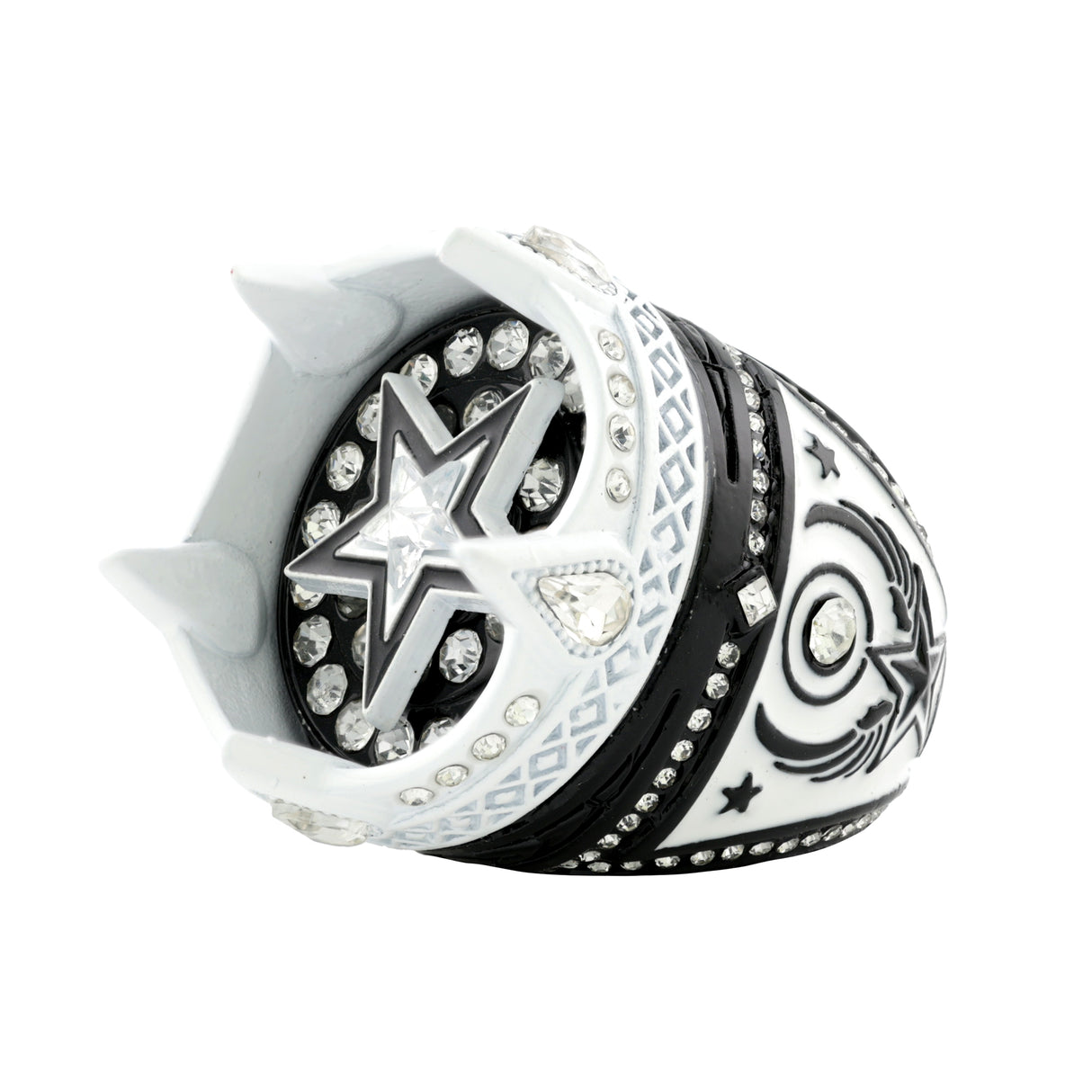 Crown26 Black&White Ring