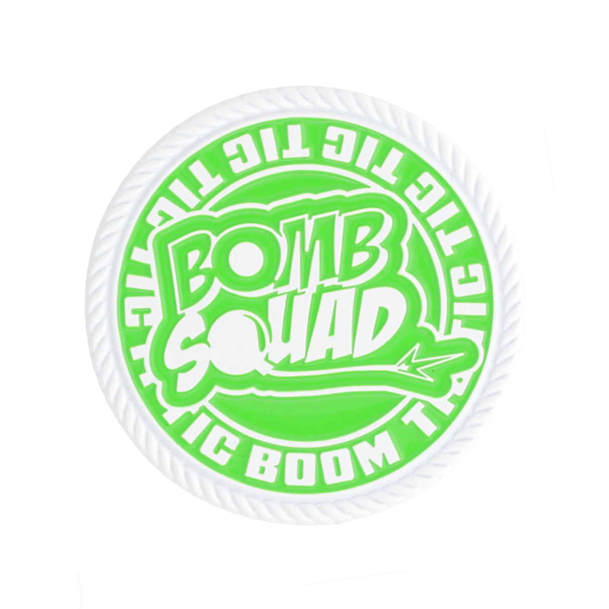 Bomb Squad Green & White Coin