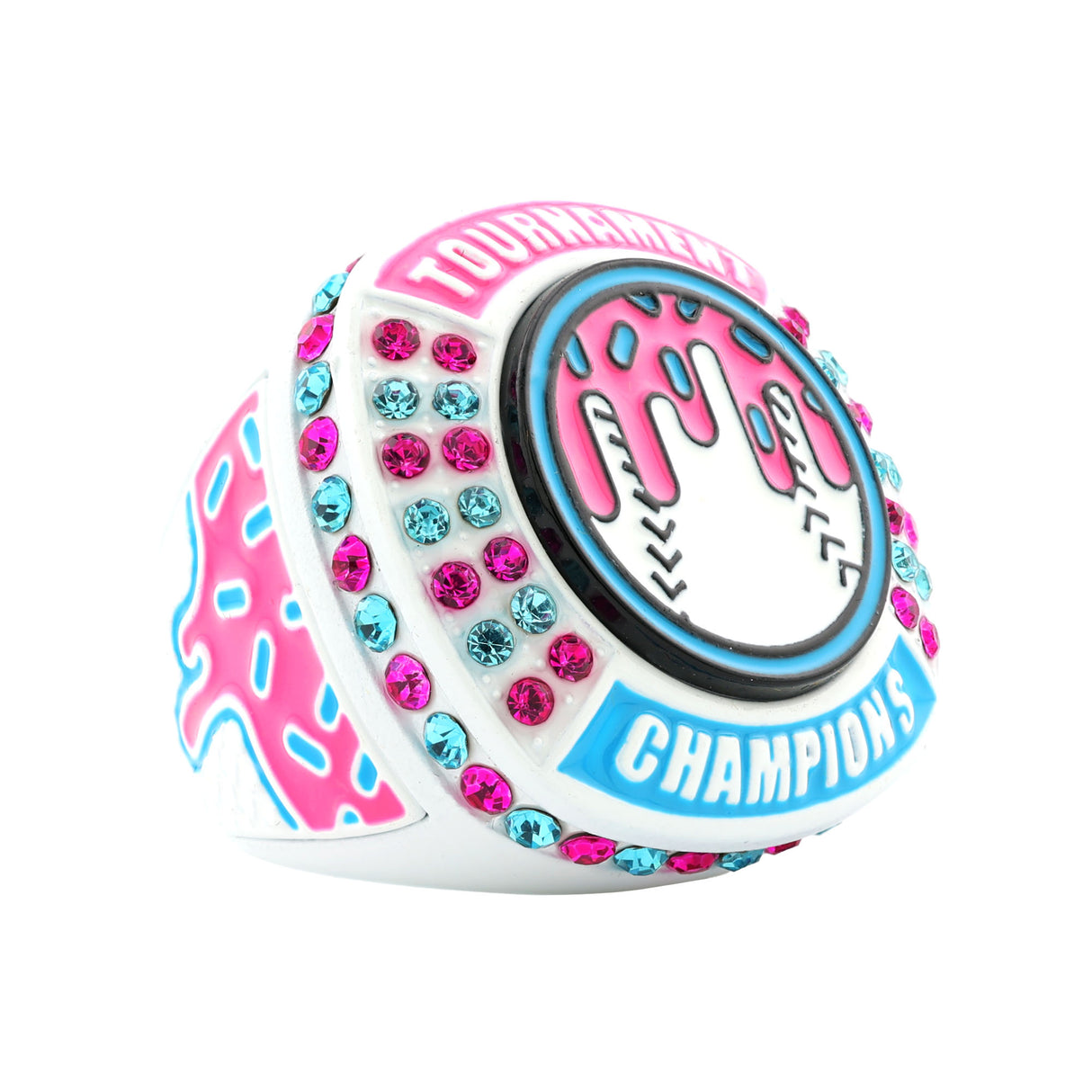 GEN27 Drip Baseball White Icy Tournament Champions Ring