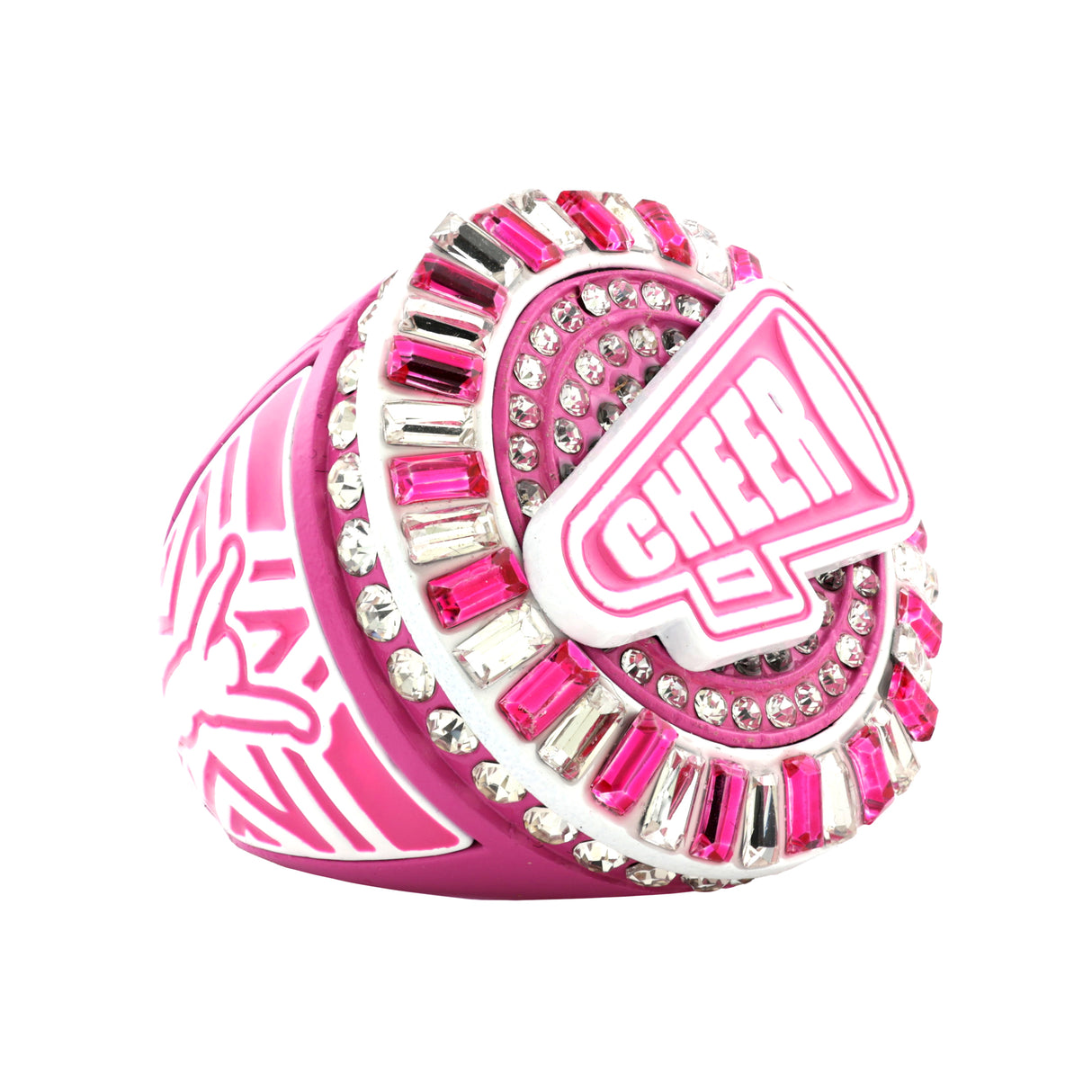 Cheer26 Pink All Stones Ring