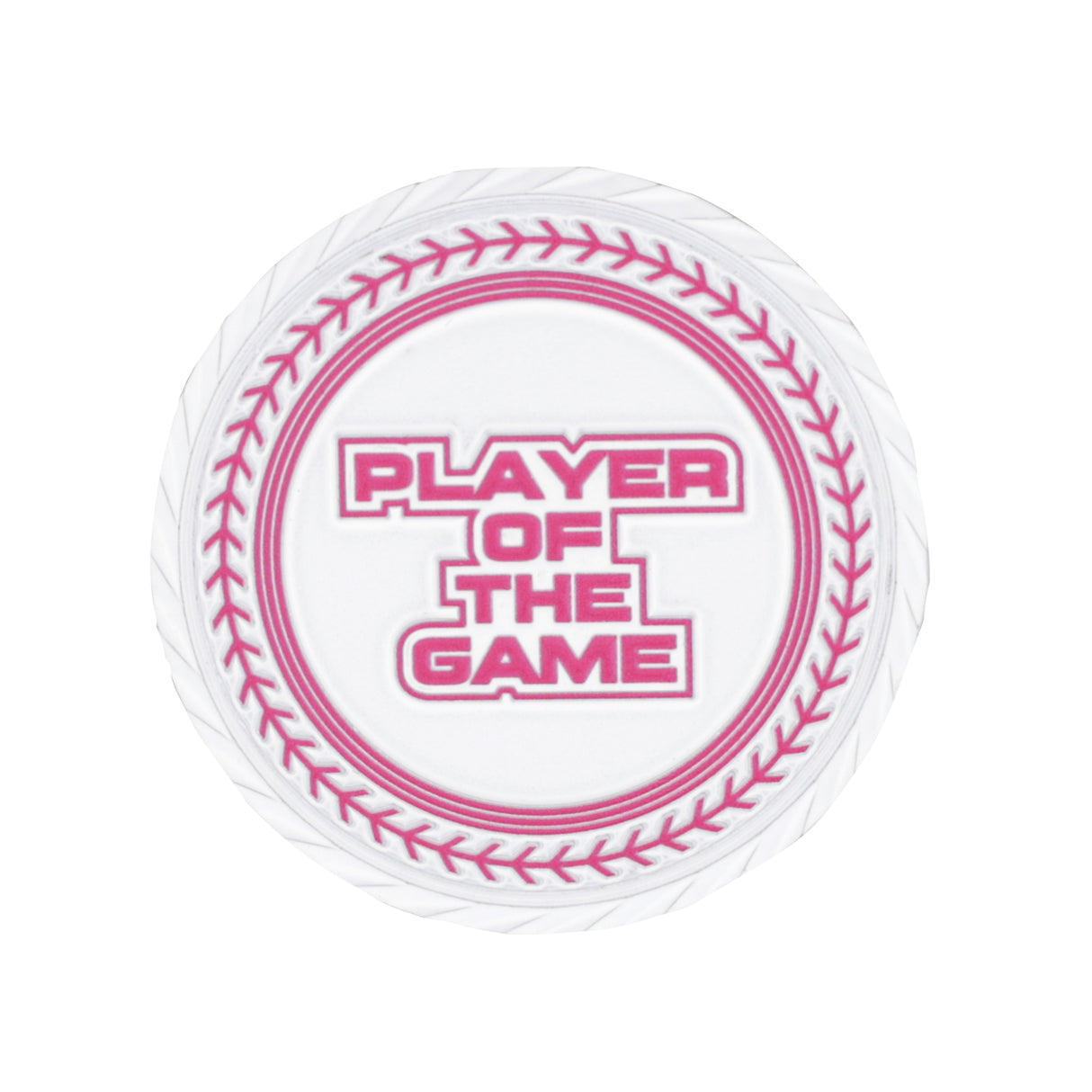 GEN2 2" Pink&White Player Of The Game Coin
