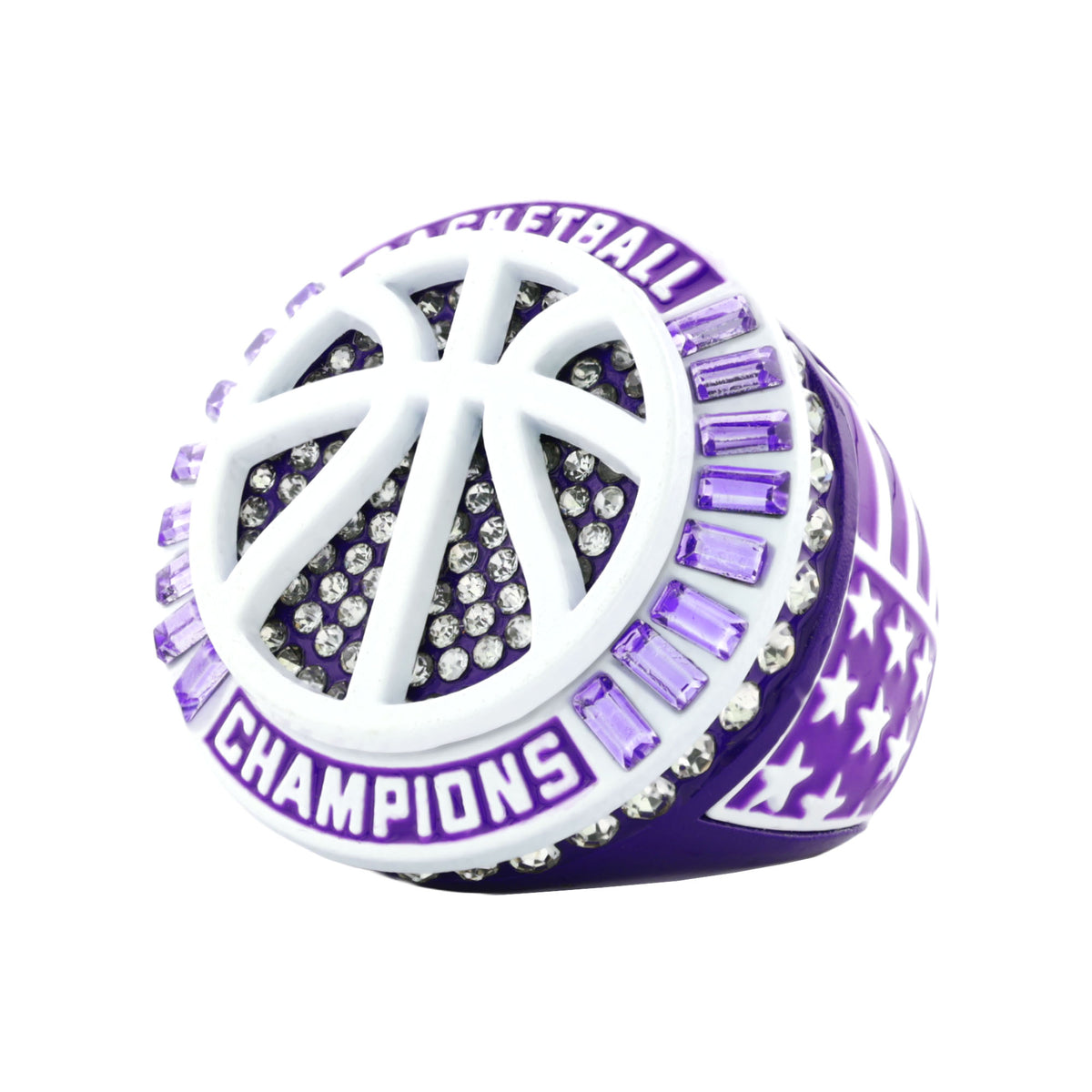 Basketball27B Purple&White Champions Ring