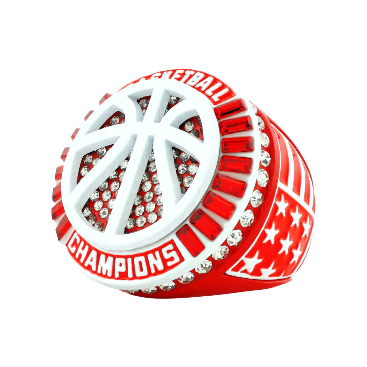 Basketball27B Red&White Champions Ring