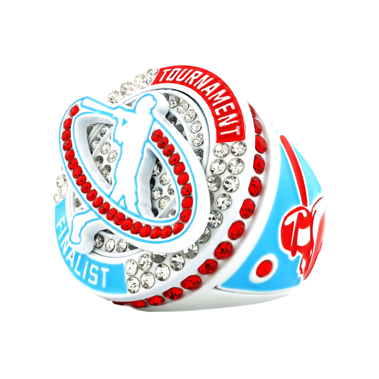 GEN26C Baseball Red&White&Blue 2 Tournament Finalist Ring